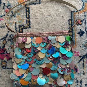 Square Bohemian Leather Purse
